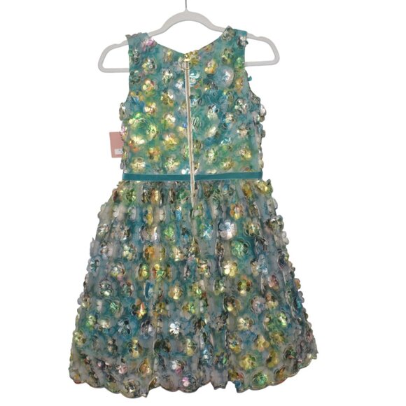 Zoe Ltd 3D Floral Applique Fairy Girls Party Dress 12 14 - Picture 7 of 12